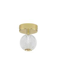 NOVA LUCE stropní svítidlo BRILLANTE zlatý hliník a akryl LED 4W 230V 3200K IP20 9522010