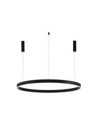 NOVA LUCE závěsné svítidlo ELGEMA LED hliník a akryl černá 70W 2700K-6000K 220-240V,CCT a stmívatelné, IP20 9530219
