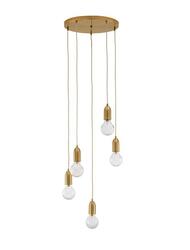 NOVA LUCE závěsné svítidlo VEDA mosazný kov a čiré sklo G9 5x6W 230V IP20 bez žárovky 9536414