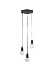 NOVA LUCE závěsné svítidlo VEDA černý kov a čiré sklo G9 3x6W 230V IP20 bez žárovky 9536418