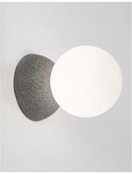 Nova Luce Nástěnné kulaté světlo Zero - 5 W, G9, bílé sklo a šedý beton NV 9577012