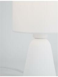 NOVA LUCE stolní lampa ZERO bílá sádra a bílé stínidlo E14 1x5W 230V IP20 bez žárovky 9577162