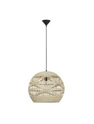 NOVA LUCE závěsné svítidlo MARLO přírodní ratan černý kabel E27 1x12W 230V IP20 bez žárovky 9586502