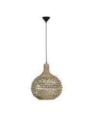 NOVA LUCE závěsné svítidlo GRIFFIN sušený vodní hyacint černý kabel E27 1x12W 230V IP20 bez žárovky 9586508