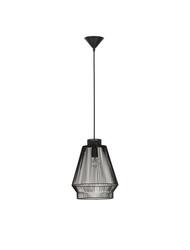 NOVA LUCE závěsné svítidlo BREDO černý hliník černý kabel E27 1x12W 230V IP20 bez žárovky 9586510