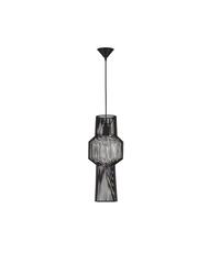 NOVA LUCE závěsné svítidlo BREDO černý hliník černý kabel E27 1x12W 230V IP20 bez žárovky 9586511