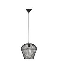 NOVA LUCE závěsné svítidlo BREDO černý hliník černý kabel E27 1x12W 230V IP20 bez žárovky 9586512