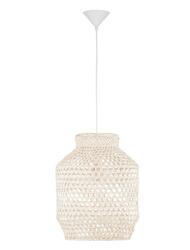 NOVA LUCE závěsné svítidlo MIA závěsné svítidlo, kov a bambus, bílá barva E27 1x12W IP20 bez žárovky 9586596