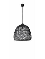 NOVA LUCE závěsné svítidlo DESTIN železo a ratan, černá barva E27 1x12W IP20 bez žárovky 9586691