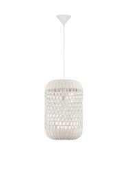 NOVA LUCE závěsné svítidlo AURORA bílý ratan bílý kabel E27 1x12W IP20 bez žárovky 9587162