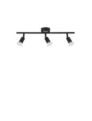 NOVA LUCE bodové svítidlo LUP saténový černý kov GU10 3x5W 230V IP20 bez žárovky 960007