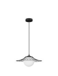 NOVA LUCE závěsné svítidlo FLY matný černý kov E27 1x12W 230V IP20 bez žárovky 9620126