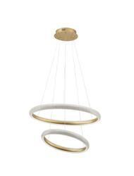 NOVA LUCE závěsné svítidlo MEDORA mosazný zlatý hliník a akryl LED 41.5W 230V 3000K IP20 stmívatelné 9748156