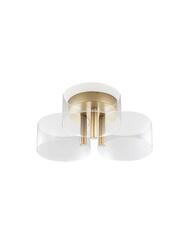 NOVA LUCE stropní svítidlo GATLIN mosazný zlatý kov a akryl LED 20.5W 230V 3000K IP20 9756711