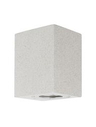 NOVA LUCE venkovní nástěnné svítidlo FUENTO bílý pískovec skleněný difuzor GU10 1x7W IP65 100-240V bez žárovky světlo dolů 9790541