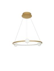 NOVA LUCE závěsné svítidlo CELIA stmívatelné saténový zlatý hliník opálové sklo LED 36W 230V 3000K IP20 stmívatelné 9820600