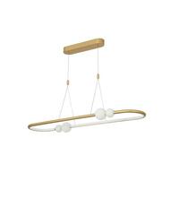 NOVA LUCE závěsné svítidlo CELIA stmívatelné saténový zlatý hliník opálové sklo LED 44.2W 230V 3000K IP20 stmívatelné 9820602