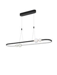 NOVA LUCE závěsné svítidlo CELIA stmívatelné černý hliník opálové sklo LED 44.2W 230V 3000K IP20 stmívatelné 9820603