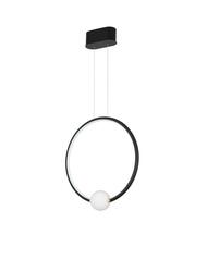 NOVA LUCE závěsné svítidlo CELIA stmívatelné černý hliník opálové sklo LED 25.6W 230V 3000K IP20 stmívatelné 9820605