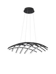 NOVA LUCE závěsné svítidlo NARVI černý hliník a akryl LED 83W 230V 3000K IP20 stmívatelné 9848138