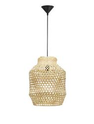 NOVA LUCE závěsné svítidlo MIA přírodní ratan černý kabel E27 1x12W 230V IP20 bez žárovky 9858659