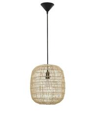 NOVA LUCE závěsné svítidlo MELODY přírodní ratan černý kabel E27 1x12W 230V IP20 bez žárovky 9858719