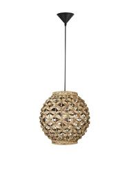 NOVA LUCE závěsné svítidlo GRIFFIN sušený vodní hyacint černý kabel E27 1x12W 230V IP20 bez žárovky 9858720