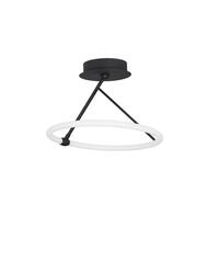 NOVA LUCE stropní svítidlo JANUS černý hliník a akryl LED 21W 230V 3000K IP20 9892162