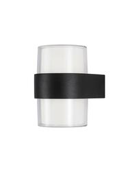 NOVA LUCE venkovní nástěnné svítidlo DARF černý hliník ABS difuzor LED 2x5W 3000K 100-240V 115st. IP65 světlo nahoru a dolů 9925666