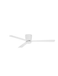NOVA LUCE stropní ventilátor DELL tělo z hliníku matná bílá 3ABS dřevěné listy 9952325