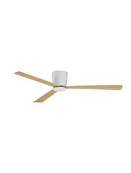 NOVA LUCE stropní ventilátor DELL tělo z hliníku dřevo a matná bílá 3ABS dřevěné listy 9952335