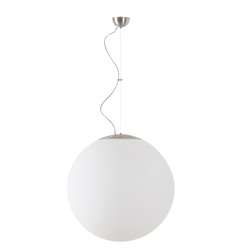 OSMONT ADR45868 ADRIA L5 závěsné skleněné svítidlo nerez broušená / bílá IP40 3x60W E27