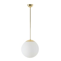OSMONT ADR60049 ADRIA P2 závěsné skleněné svítidlo mosaz leštěná / bílá IP40 3000 K 20W LED