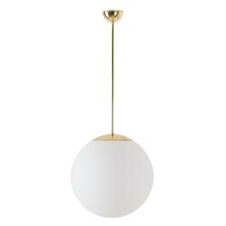 OSMONT ADR60091 ADRIA P3 závěsné skleněné svítidlo mosaz leštěná / bílá IP40 3000 K 27W LED