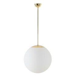 OSMONT ADR60093 ADRIA P3 závěsné skleněné svítidlo mosaz leštěná / bílá IP40 3000 K 27W LED