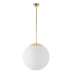 OSMONT ADR60097 ADRIA P3 závěsné skleněné svítidlo mosaz leštěná / bílá IP40 3000 K 27W LED DALI