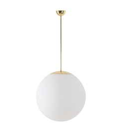 OSMONT ADR60158 ADRIA P4 závěsné skleněné svítidlo mosaz leštěná / bílá IP40 3000 K 41W LED DALI