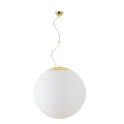 OSMONT ADR60818 ADRIA L5 závěsné skleněné svítidlo mosaz leštěná / bílá IP40 4000 K 48W LED DALI