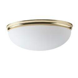 OSMONT ALM41687 ALMA D2 stropní/nástěnné skleněné svítidlo mosaz leštěná / bílá IP41 25W E27