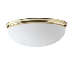 OSMONT ALM46177 ALMA D2 stropní/nástěnné skleněné svítidlo mosaz leštěná / bílá IP41 60W E27 HF