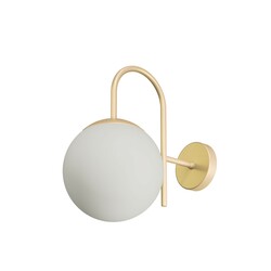 OSMONT ANC40009 ANCHA 2 nástěnné skleněné svítidlo Golden Beach / bílá IP40 25W E27