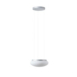 OSMONT ARA67421 ARAKIS LE2 závěsné skleněné svítidlo stříbrná / bílá IP40 3000 K 13W LED