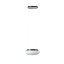 OSMONT ARA67424 ARAKIS LE2 závěsné skleněné svítidlo černá / bílá IP40 3000 K 18W LED