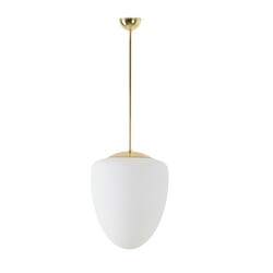 OSMONT AST42263 ASTRA P závěsné skleněné svítidlo mosaz leštěná / bílá IP40 40W E27