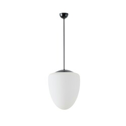 OSMONT AST52957 ASTRA P závěsné skleněné svítidlo černá / bílá IP40 40W E27