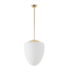 OSMONT AST60395 ASTRA P závěsné skleněné svítidlo mosaz leštěná / bílá IP40 3000 K 27W LED DALI