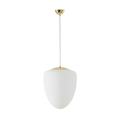 OSMONT AST60438 ASTRA S závěsné skleněné svítidlo mosaz leštěná / bílá IP40 3000 K 27W LED
