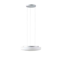 OSMONT EDN71391 EDNA LE5 závěsné skleněné svítidlo stříbrná / bílá IP40 3000/4000 K 24W LED