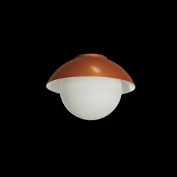 OSMONT LUK60010 LUKIDA 2 stropní/nástěnné skleněné svítidlo terakota / bílá IP65 3000 K 20W LED