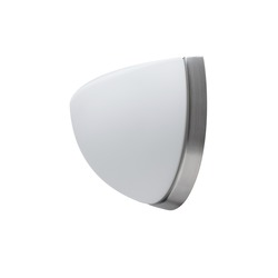 OSMONT NEL44558 NELA DL1 nástěnné skleněné svítidlo nerez broušená / bílá IP43 60W E27